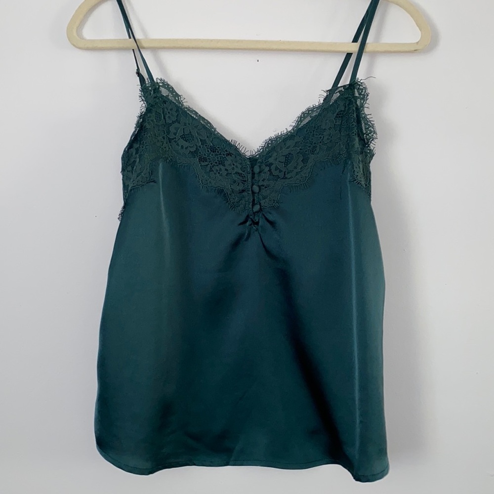 Abercrombie teal silk tank top! SMALL